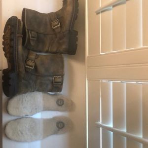 Men’s Ugg distressed boots size 10